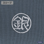 『銀魂』銀さんとバイク ワンポイント刺繍Tシャツ（HAZY NAVY）部分アップ