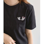 [ねずみくんのチョッキコラボ ] 刺繍半袖Tシャツ