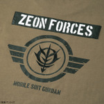 STRICT-G.ARMS『機動戦士ガンダム』Tシャツ ZEON FORCES（カーキ）