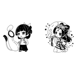 描きおこしミニキャラクターの限定スタンプ