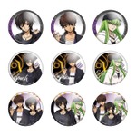 トレーディング缶バッジ（全9種）単品495円（税込）／1BOX4,455円（税込）（C）SUNRISE／PROJECT L-GEASS　Character Design （C）2006-2017 CLAMP・ST