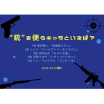 [“銃”を使うキャラといえば？]ランキング１位～５位を見る