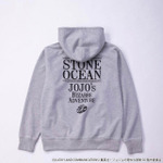 Doublefocus『ジョジョの奇妙な冒険 ストーンオーシャン』プルパーカ・グレー（C）LUCKY LAND COMMUNICATIONS/集英社・ジョジョの奇妙な冒険SO製作委員会