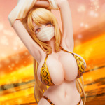 イラストレーター・ポップキュン「ヒョウ柄の水着」がフィギュア化！ 大胆露出の巨乳、表情を隠すマスクの対比がセクシー 画像