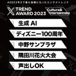 「X Trend Award」カルチャー&エンターテイメント