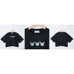 サンリオグリーン短丈刺繡Ｔシャツ（C） 2024 SANRIO CO ., LTD. APPROVAL NO. L651529