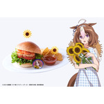 コラボカフェ「劇場版『ウマ娘 プリティーダービー 新時代の扉』× Chugai Grace Cafe」メイショウドトウのキャロットバーガー サルサ添え（1,850円）（C）2024 劇場版「ウマ娘 プリティーダービー 新時代の扉」製作委員会