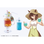 コラボカフェ「劇場版『ウマ娘 プリティーダービー 新時代の扉』× Chugai Grace Cafe」アグネスタキオンのお気に入りサバラガムワフロート たっぷり砂糖付（1,100円）（C）2024 劇場版「ウマ娘 プリティーダービー 新時代の扉」製作委員会