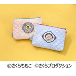 「さくらももこ展」さがら刺しゅうのキルティングポーチ（C）さくらももこ　（C）さくらプロダクション