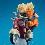 「ドラゴンボール」スーパーサイヤ人の悟空＆悟飯がバイクでおでかけ♪ 和やかな姿がフィギュアに 画像