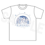 「夜は猫といっしょ×おでかけ子ザメ」Tシャツ Winter ver.
