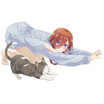 「五等分の花嫁」三玖がネコと伸び～＆うさ耳パーカーが可愛すぎる♪ アニメイラストブック第3弾の収録画像が先行公開 画像