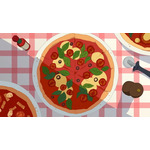 ガロとリオと一緒にピザを食べたい…そんなあなたに朗報です！『インフェルノヴォルケーノ マルゲリータメガマックスピザ』 完全再現！“コヤマシゲト”描き下ろしイラスト付きレシピプレゼント&「ABC　Cooking Studio」コラボ決定！