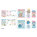「てんしっちのたまごっち」文具雑貨シリーズの「メモミニ」「ダイカットミニレター」（C）BANDAI