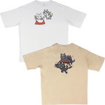 TVアニメ『夏目友人帳』ニャンコ先生×仕事猫「ちょこっとセレクト ビッグシルエット Tシャツ」（C）緑川ゆき・白泉社/「夏目友人帳」製作委員会（C）くまみね工房