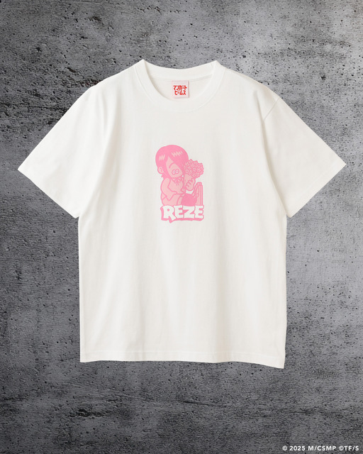 劇場版『チェンソーマン レゼ篇』× マンガート ビームス「レゼ 花束 ショートスリーブ Tシャツ」（C）2025 M/CSMP（C）TF/S