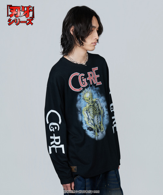 『刃牙』シリーズとglambがコラボ「Yujiro Lightning Cutsew」着用イメージ（C）板垣恵介(秋田書店)1992