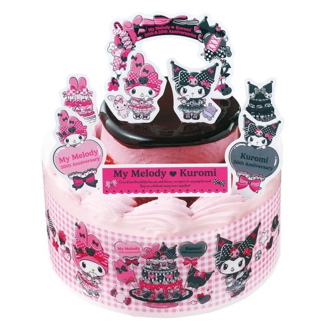 マイメロディ＆クロミ　アニバーサリークリスマスケーキ（オリジナルピックシート、アクリルチャーム付き）