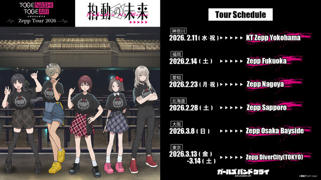 トゲナシトゲアリ Zepp Tour 2026 “拍動の未来” キービジュアル