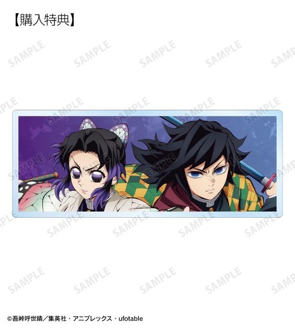 アニメ『鬼滅の刃』トレーディングアクリルネームプレート ver.B購入特典「冨岡義勇＆胡蝶しのぶ アクリルバッジ AMNIBUS限定特典」（C）吾峠呼世晴／集英社・アニプレックス・ufotable