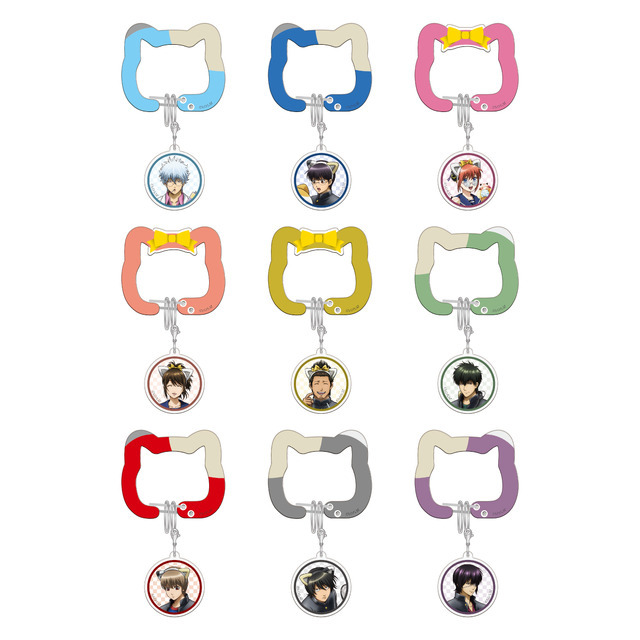 ねこ型アクリルカラビナ(全9種)価格：各1,800円