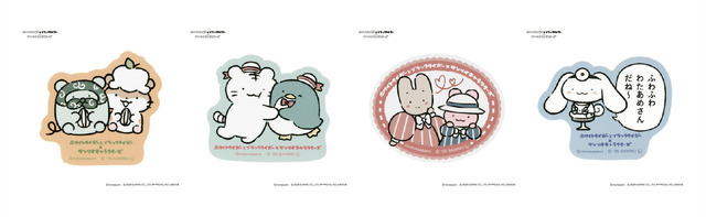 スマホに貼れるサイズのステッカー　12種　各330円