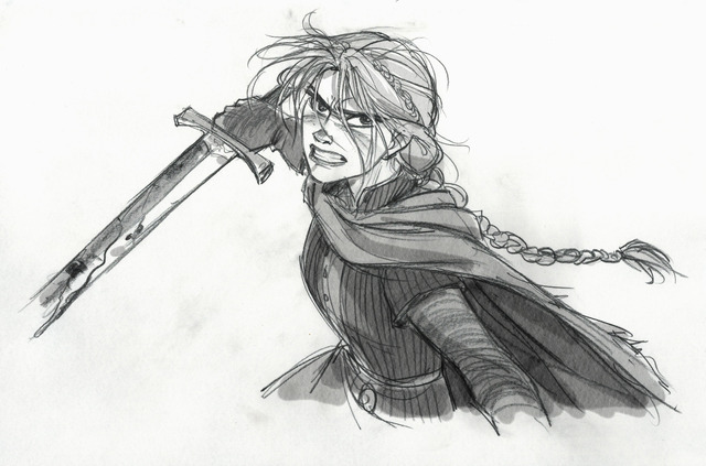 映画『果てしなきスカーレット』ジン・キム スケッチデザイン