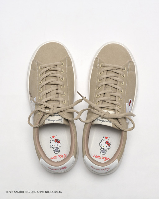 「サンリオキャラクターズ シューズ」ワッペンコートスニーカー
