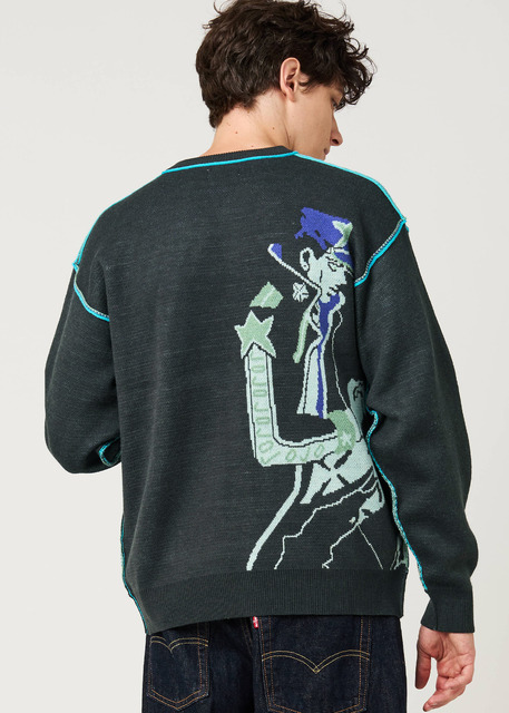 父さん｜ウォッシャブルジャカードニット