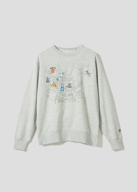 杜王町マップ｜裏毛スウェット