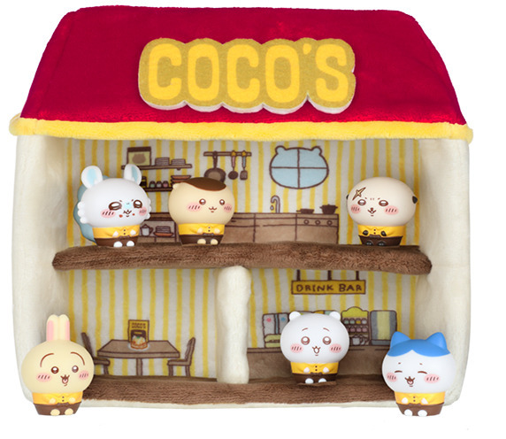 ココス×ちいかわ「ココスオリジナルドールハウス＋ソフビ人形6種セット」（C）nagano / chiikawa committee