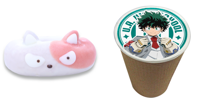 「僕のヒーローアカデミア 第2回 雄英高校オープンスクール」ショートキャットドーナツ フォーチューンラテセット（C）堀越耕平／集英社・僕のヒーローアカデミア製作委員会（C）Bandai Namco Experience Inc.