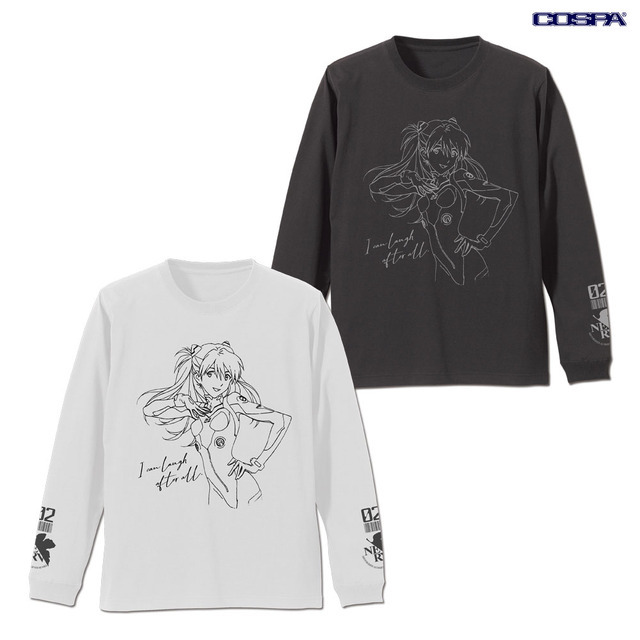 COSPA「式波・アスカ・ラングレー 袖リブロングスリーブTシャツ（EVANGELION）」着用イメージ（C）カラー