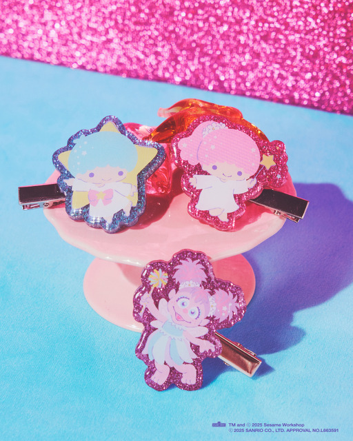 ラメアクリルヘアクリップセット