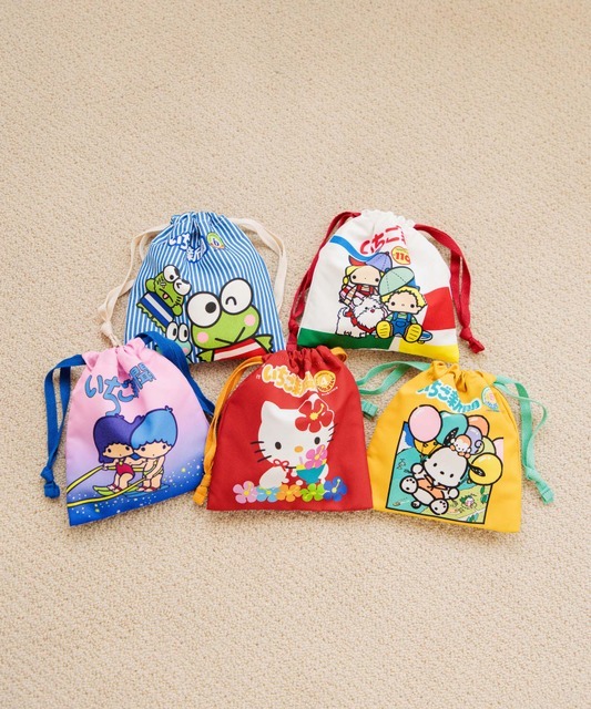 【いちご新聞】巾着ポーチ