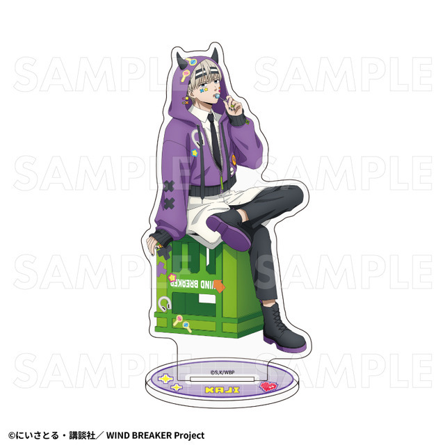 TVアニメ『WIND BREAKER』「でびデコパーカー」アクリルスタンド【梶 蓮】（C）にいさとる・講談社／WIND BREAKER Project
