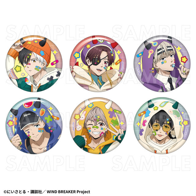 TVアニメ『WIND BREAKER』「でびデコパーカー」トレーディング缶バッジ（C）にいさとる・講談社／WIND BREAKER Project
