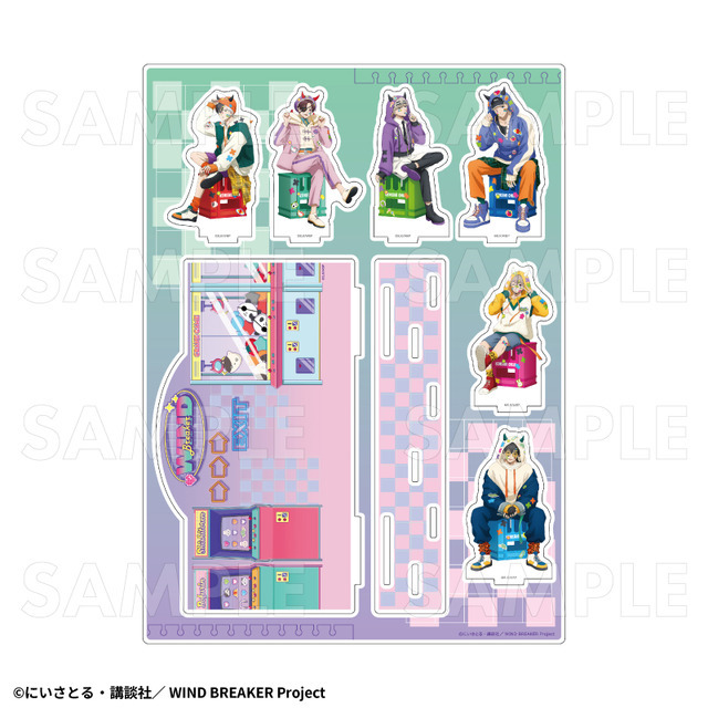 TVアニメ『WIND BREAKER』「でびデコパーカー」アクリルジオラマ（C）にいさとる・講談社／WIND BREAKER Project