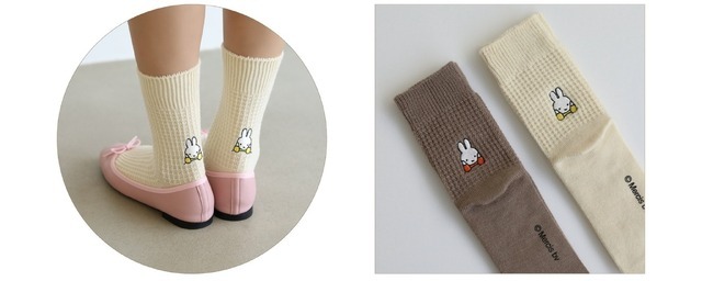 「ミッフィー」×「靴下屋」コラボ靴下