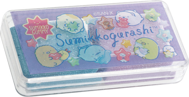 すみっコぐらし「グミグミパーティー」ねり消し　サイダー＆グレープの香り付き（C）2025 SAN-X CO., LTD. ALL RIGHTS RESERVED.