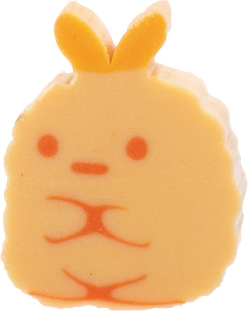 すみっコぐらし「グミグミパーティー」グミグミマスコット消しゴム　オレンジアソート　えびふらいのしっぽ2個（C）2025 SAN-X CO., LTD. ALL RIGHTS RESERVED.