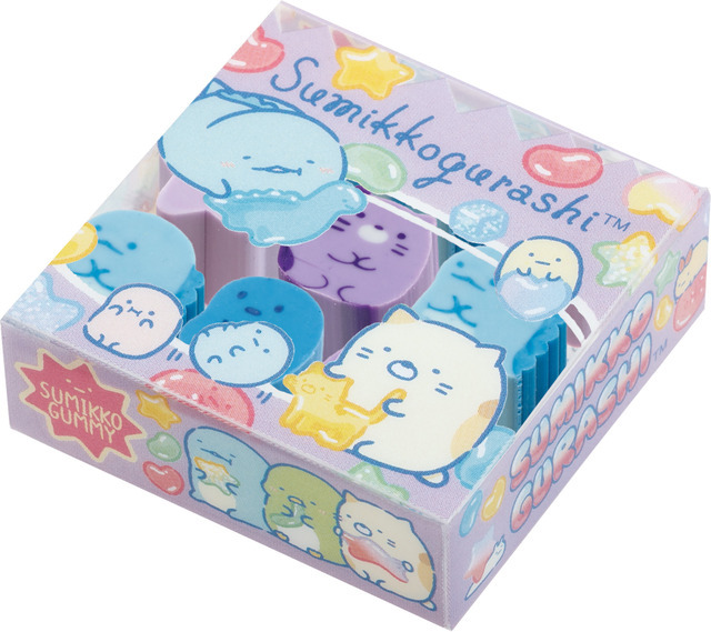 すみっコぐらし「グミグミパーティー」グミグミマスコット消しゴム　グレープアソート（C）2025 SAN-X CO., LTD. ALL RIGHTS RESERVED.