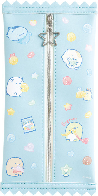すみっコぐらし「グミグミパーティー」フラットペンポーチ（C）2025 SAN-X CO., LTD. ALL RIGHTS RESERVED.