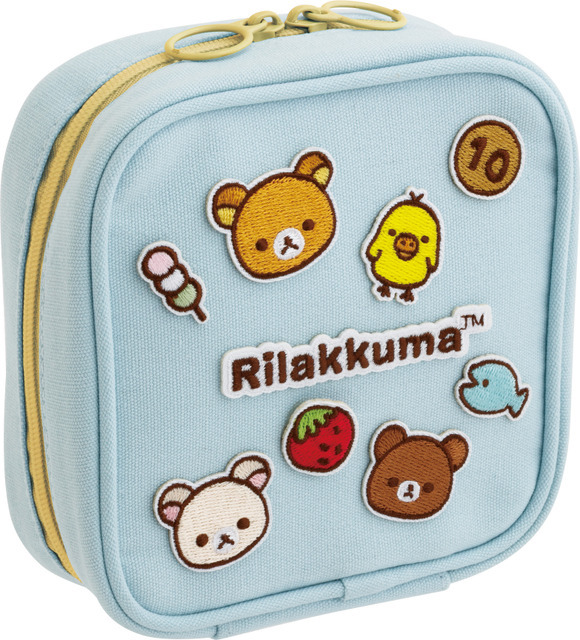 サンエックス「ワッペンシリーズ」スクエアミニポーチ（C）2025 SAN-X CO., LTD. ALL RIGHTS RESERVED.