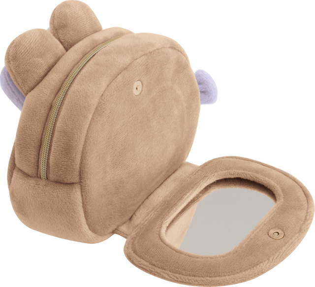 サンエックス「Makeup Rilakkuma ミラー付ぬいぐるみポーチ」チャイロイコグマ（C）2025 SAN-X CO., LTD. ALL RIGHTS RESERVED.