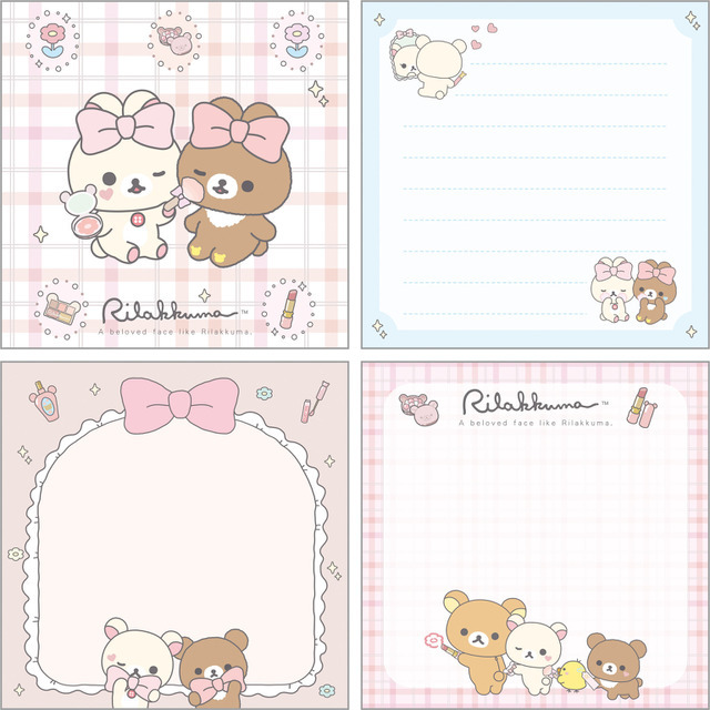 サンエックス「Makeup Rilakkuma スクエアメモ」（C）2025 SAN-X CO., LTD. ALL RIGHTS RESERVED.