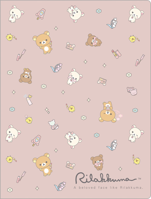 サンエックス「Makeup Rilakkuma ハードカバーダブルクリアホルダー」（C）2025 SAN-X CO., LTD. ALL RIGHTS RESERVED.