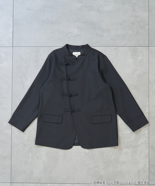 TVアニメ『らんま1/2』× earth music＆ecology Japan Label「チャイナシャツジャケット」ブラック（C）高橋留美子・小学館/「らんま1/2」製作委員会