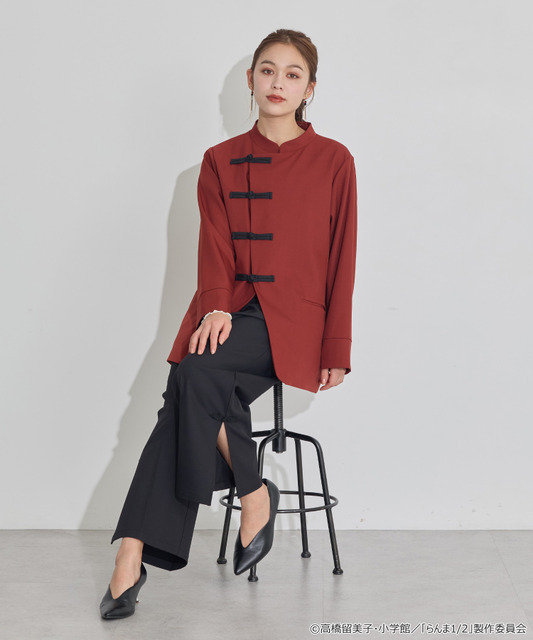 TVアニメ『らんま1/2』× earth music＆ecology Japan Label「チャイナパンツ」ブラック　着用イメージ（C）高橋留美子・小学館/「らんま1/2」製作委員会