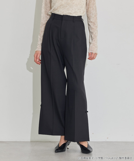 TVアニメ『らんま1/2』× earth music＆ecology Japan Label「チャイナパンツ」ブラック　着用イメージ（C）高橋留美子・小学館/「らんま1/2」製作委員会